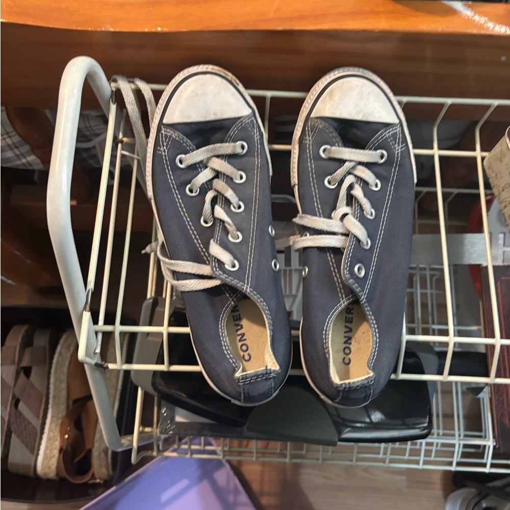 Converse Blue Athletic Shoes with Canvas Upper and Rubber Toe Cap